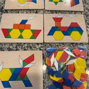 Melissa & Doug Colorful Geometric Shape Puzzle Set for Kids